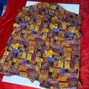 Harley Davidson Colorful License Plate Print Men's Casual Shirt